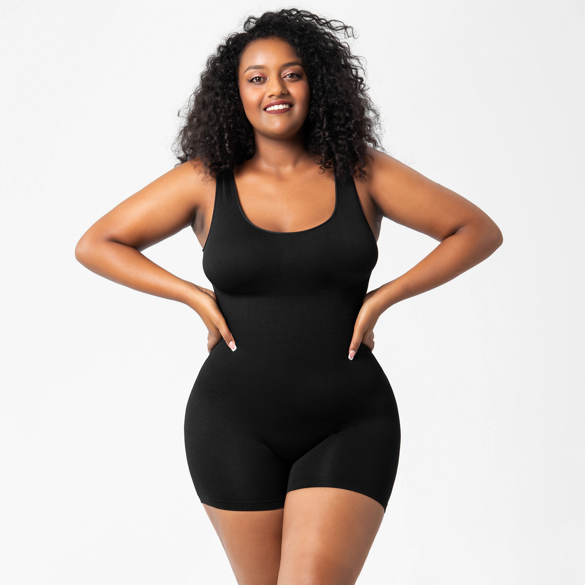 Womens Seamless Bodysuit - Sleeveless Body Shaper Romper Slimming Underwear